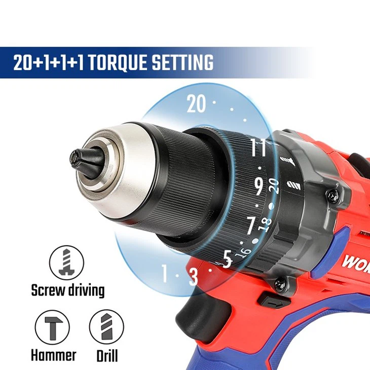 WORKPRO 20V BRUSHLESS IMPACT DRILL
